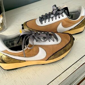Gold Nike Sneakers worn once